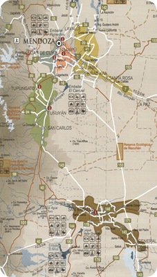 Mendoza  Region map